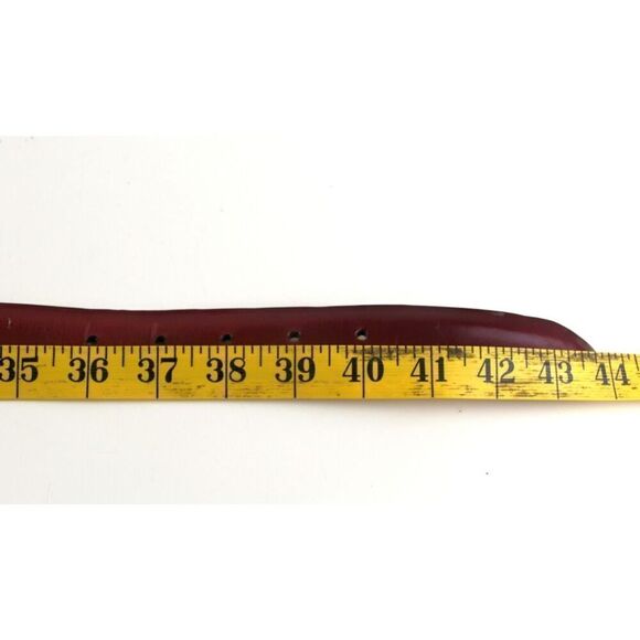 Cole Haan REDDISH BROWN GENUINE LEATHER 1 1/8"Wd CASUAL DRESS BELT Sz 38/95 (B31 - Picture 12 of 15